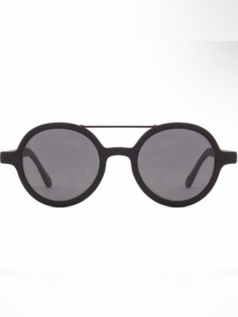KOMONO Vivien Sunglasses - Glossy Black Round NEW UV400